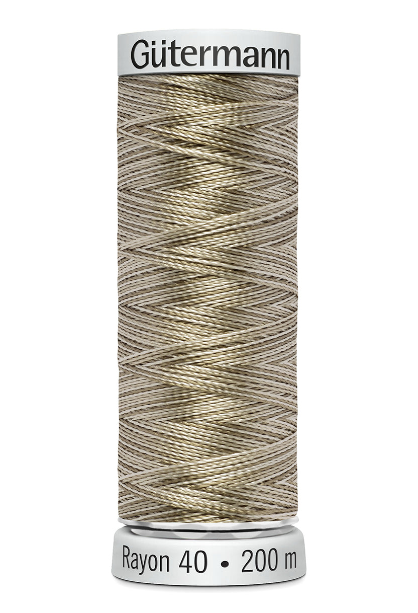 Gütermann SULKY Rayon 40 200 m – 2116 Beige/brun multicolor