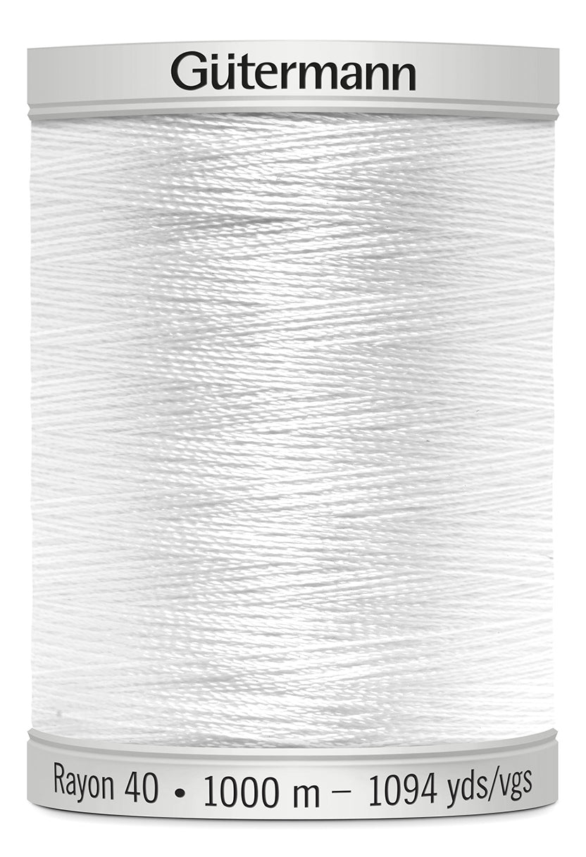 Gütermann Sulky Rayon 40 1000 m farvekode 1001