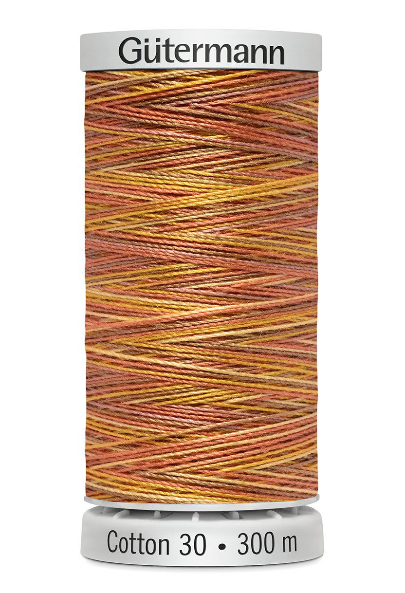 Gütermann SULKY Cotton 30, 300 m, farve 4004 – Gyldenorange multicolor