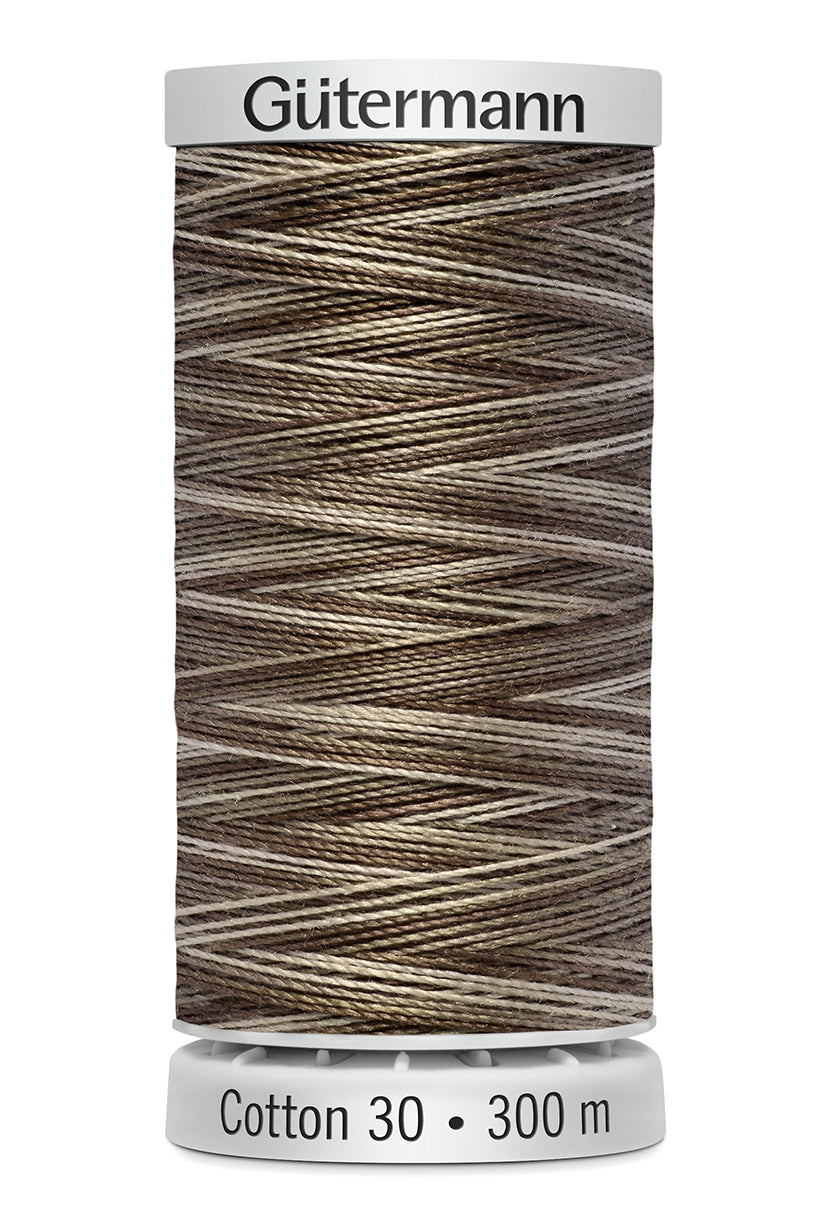 Gütermann SULKY Cotton 30, 300 m, farve 4036 – Beige/brun multicolor