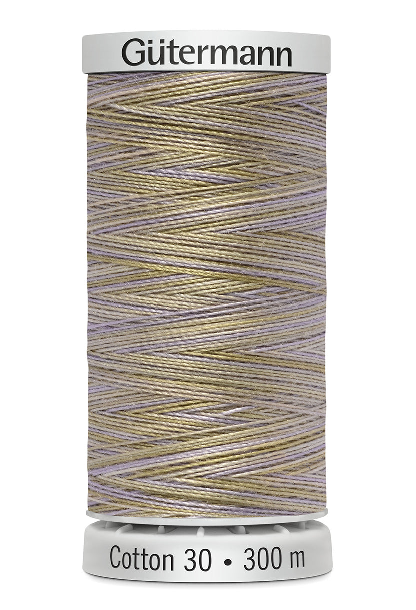 Gütermann SULKY Cotton 30, 300 m, farve 4072 – Grå/beige multicolor