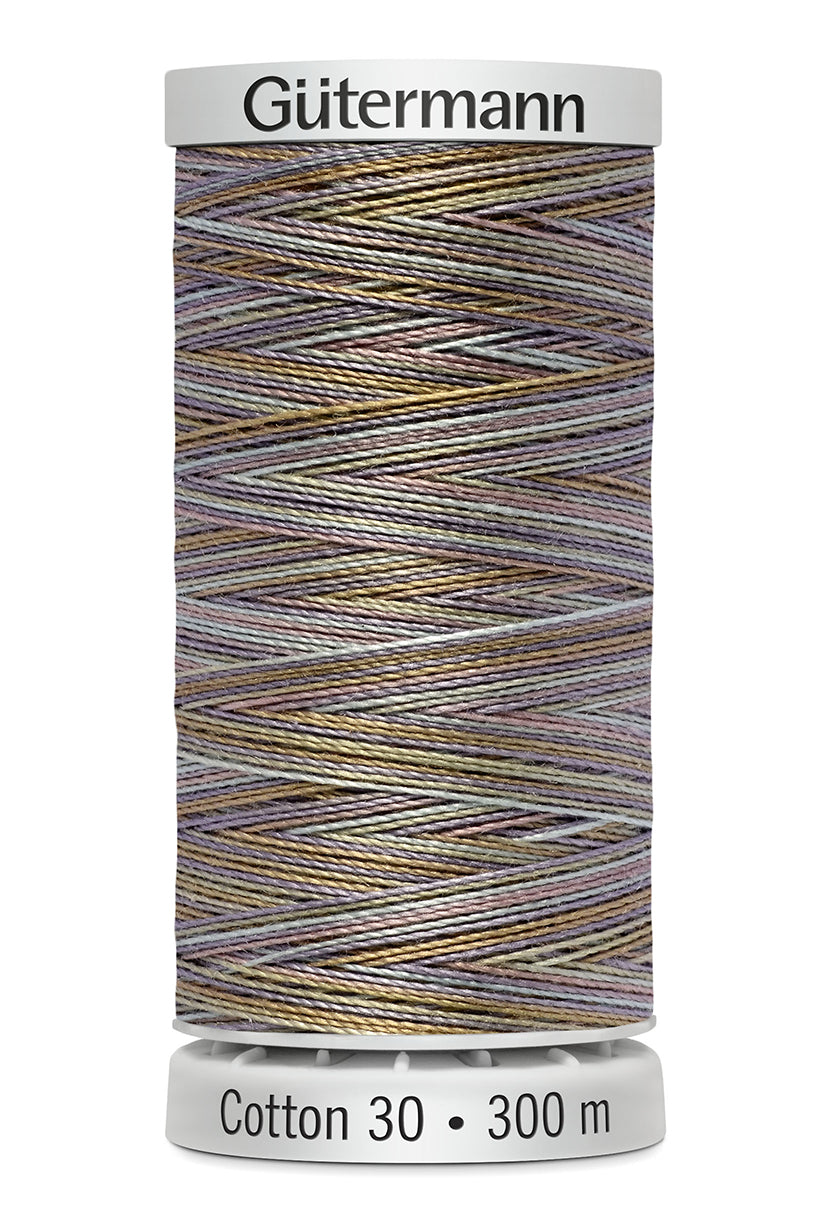 Gütermann SULKY Cotton 30, 300 m, farve 4078 – Grå/brun multicolor