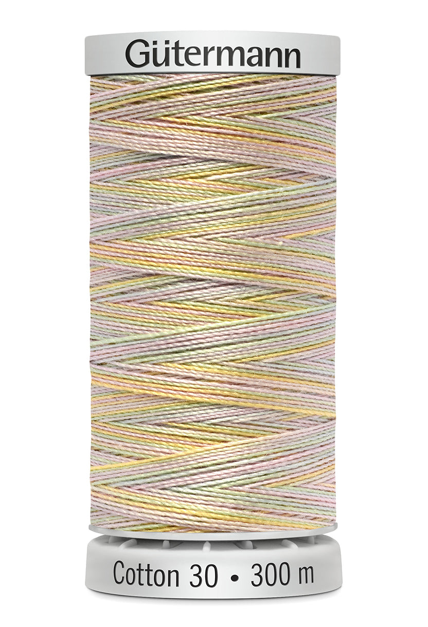 Gütermann SULKY Cotton 30, 300 m, farve 4102 – Pastel multicolor
