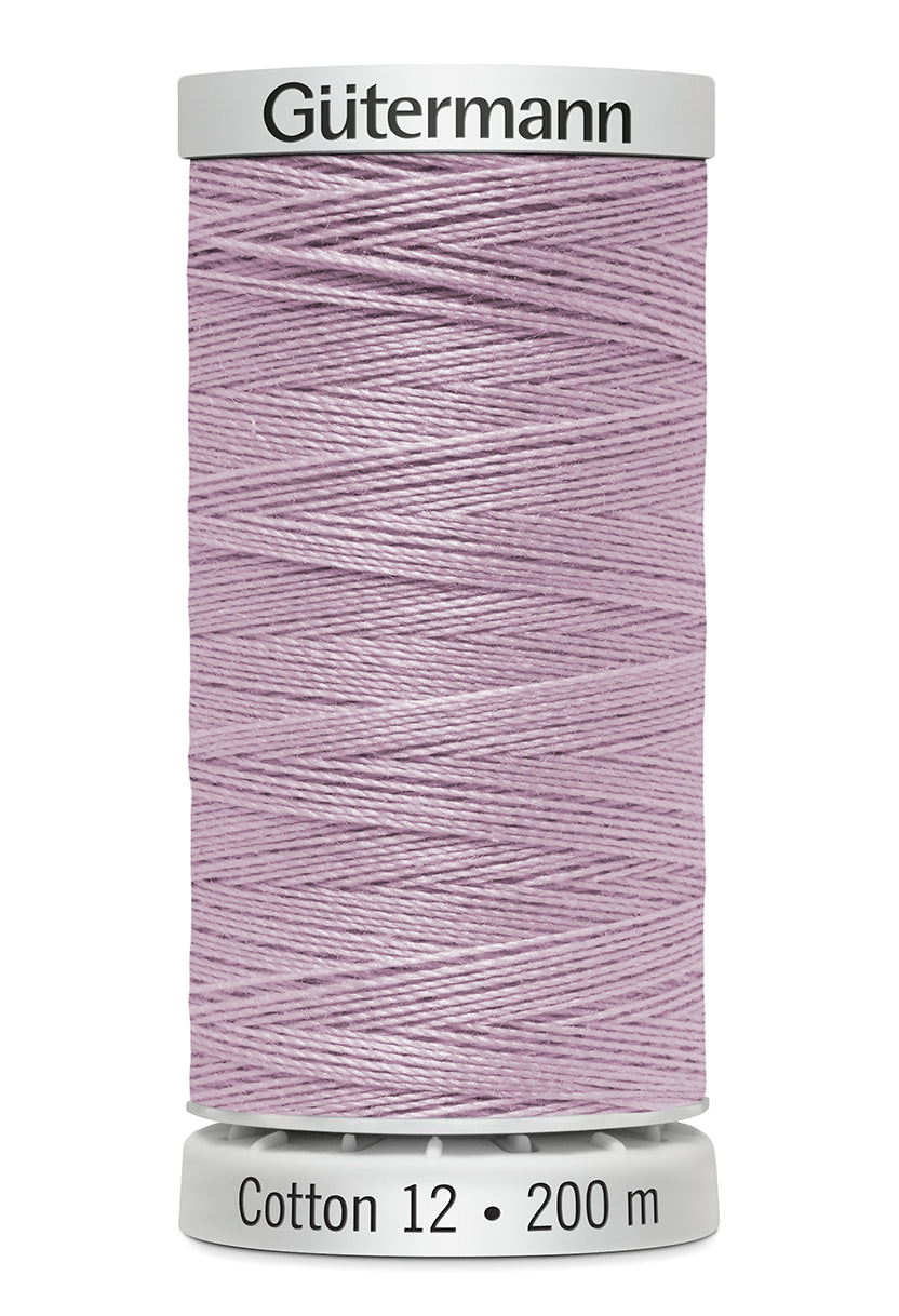 Gütermann SULKY Cotton 12, 200 m, farve 1031 – Lys lilla