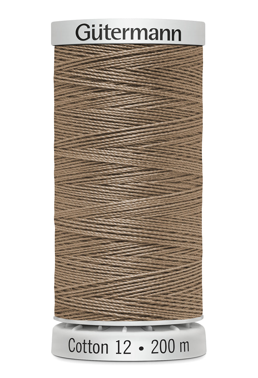 Gütermann SULKY Cotton 12, 200 m, farve 1128 – Lys kanelbrun