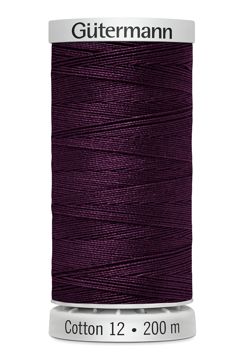 Gütermann SULKY Cotton 12, 200 m, farve 1189 – Vinrød
