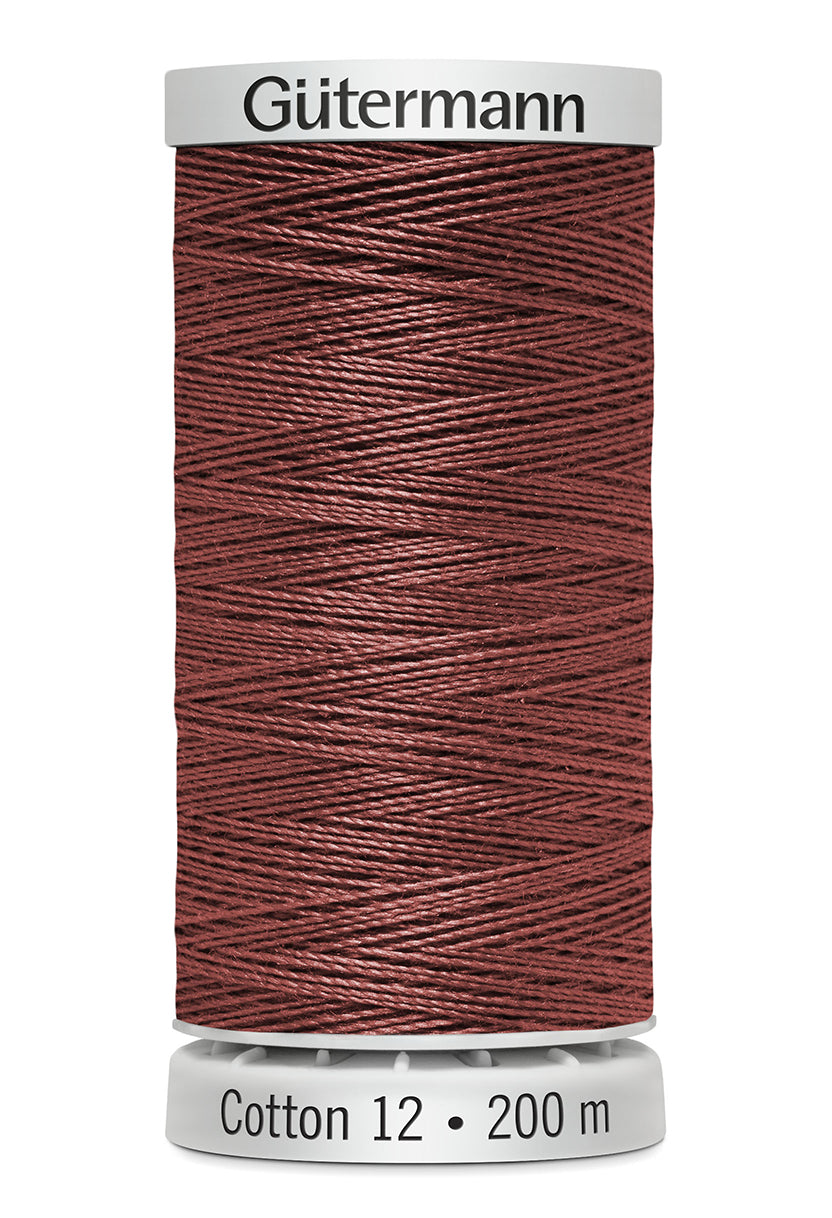 Gütermann SULKY Cotton 12, 200 m, farve 1190 – Mørk rosa