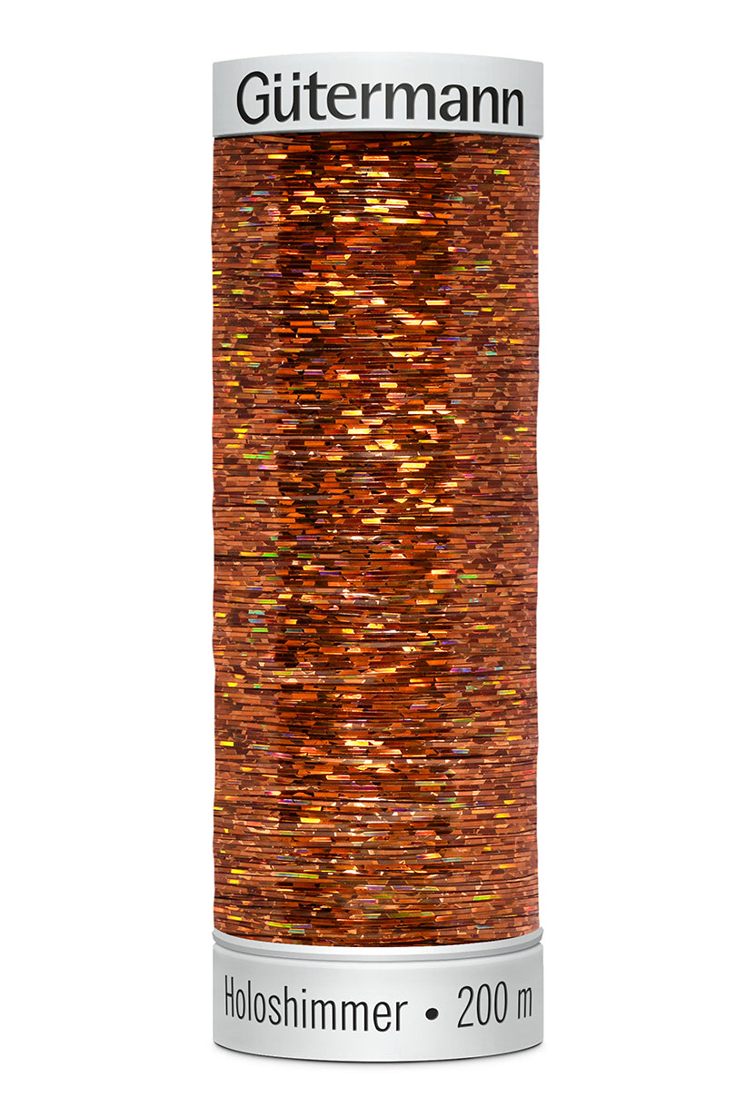 Gütermann SULKY Holoshimmer 200 m – 6011 Kobber holografisk