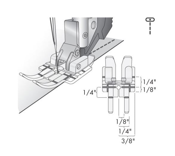 Klar 1/4” quiltefod til IDT™-system
