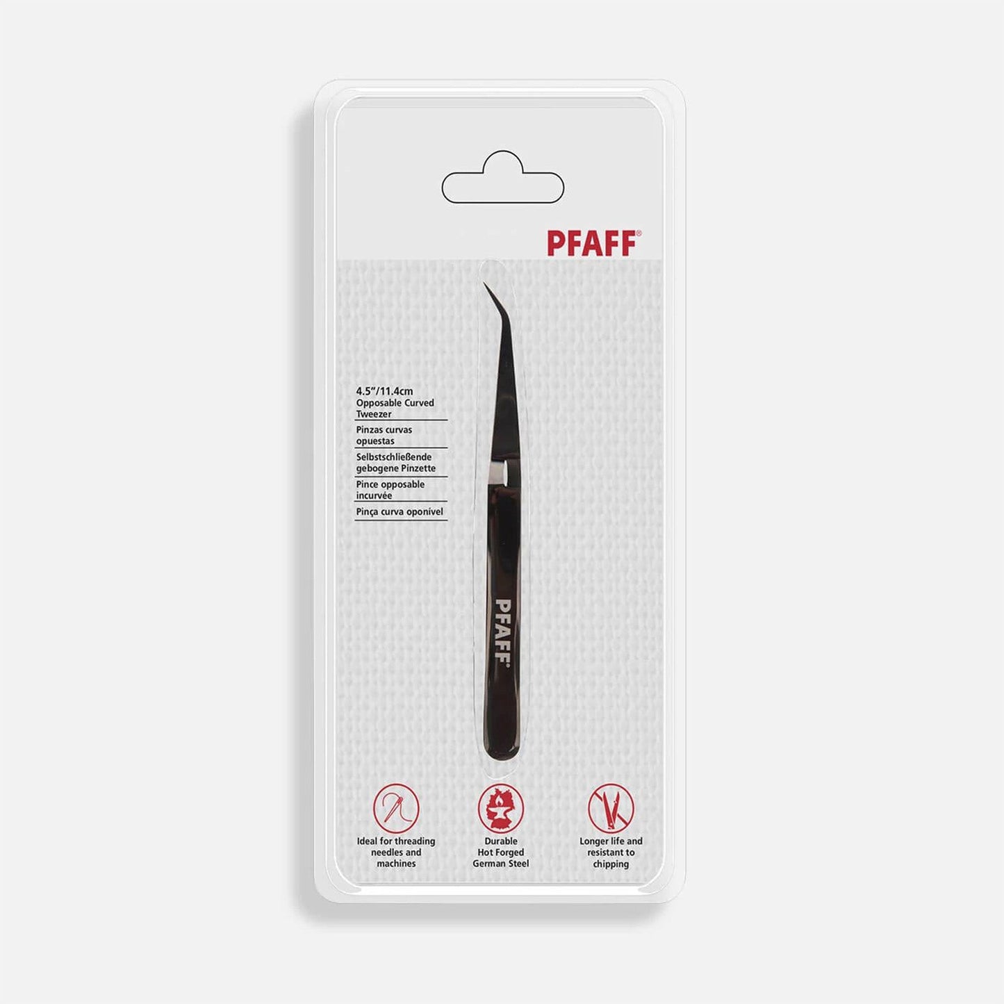 PFAFF Opposable Curved Tweezer 4,5”