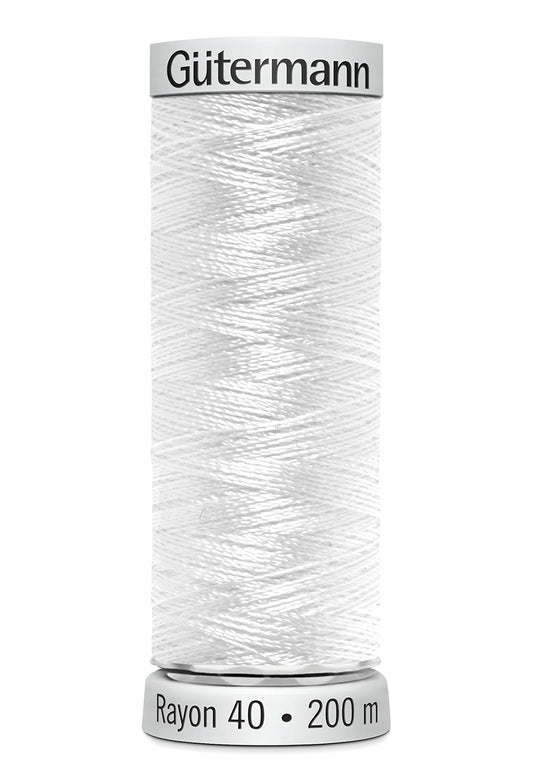 1001 - Klar Hvid Rayon 40 – 200 m