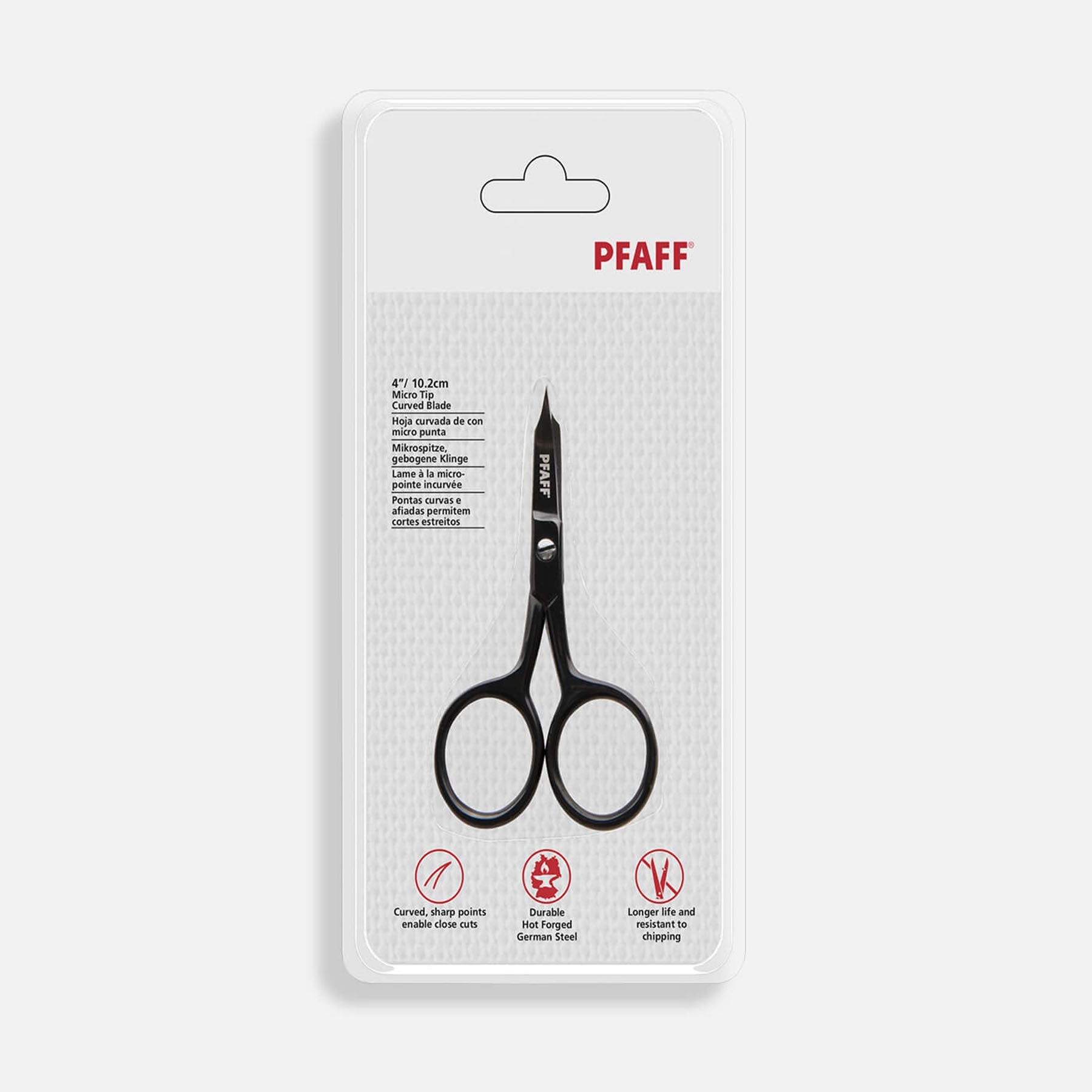 PFAFF Micro Tip Curved Blade Saks 4”