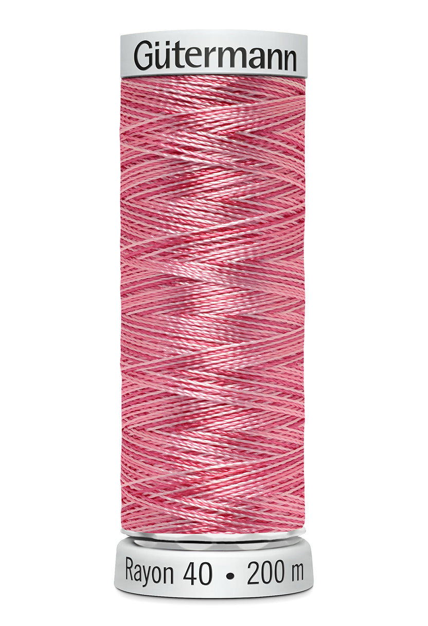 Gütermann SULKY Rayon 40 200 m – 2101 Koralrød multicolor