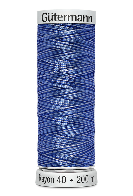 Gütermann SULKY Rayon 40 200 m – 2106 Blå multicolor
