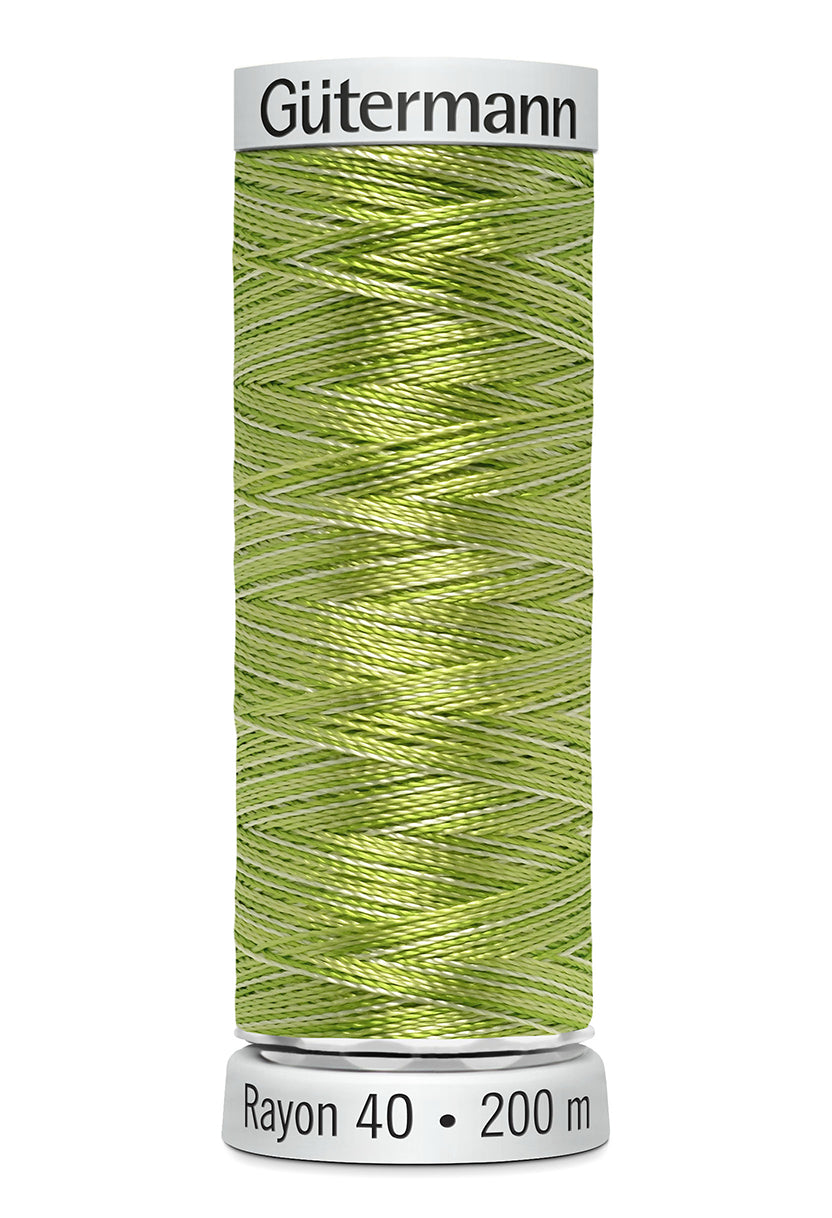 Gütermann SULKY Rayon 40 200 m – 2113 Limegrøn multicolor