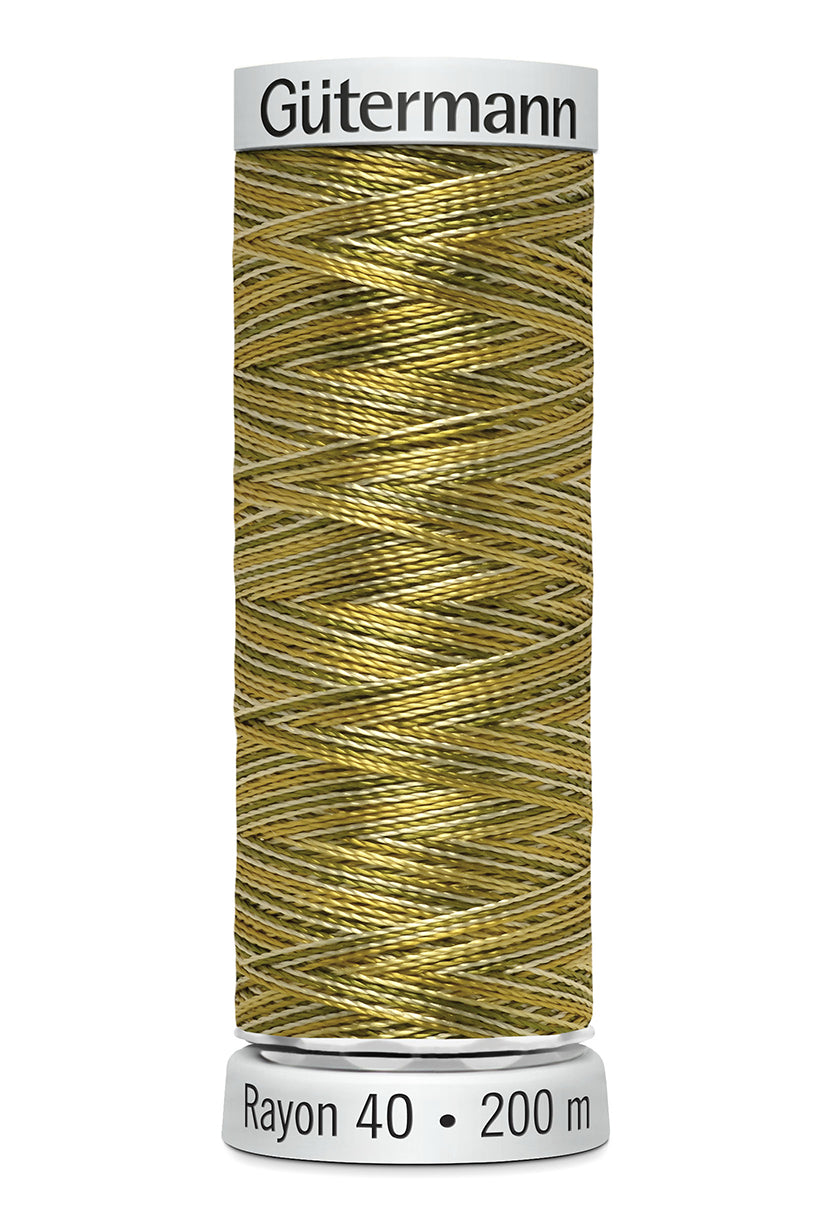 Gütermann SULKY Rayon 40 200 m – 2114 Olivengrøn multicolor
