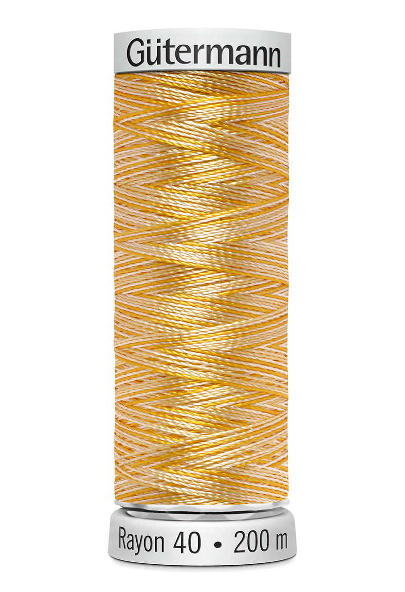Gütermann SULKY Rayon 40 200 m – 2117 Creme/guld multicolor