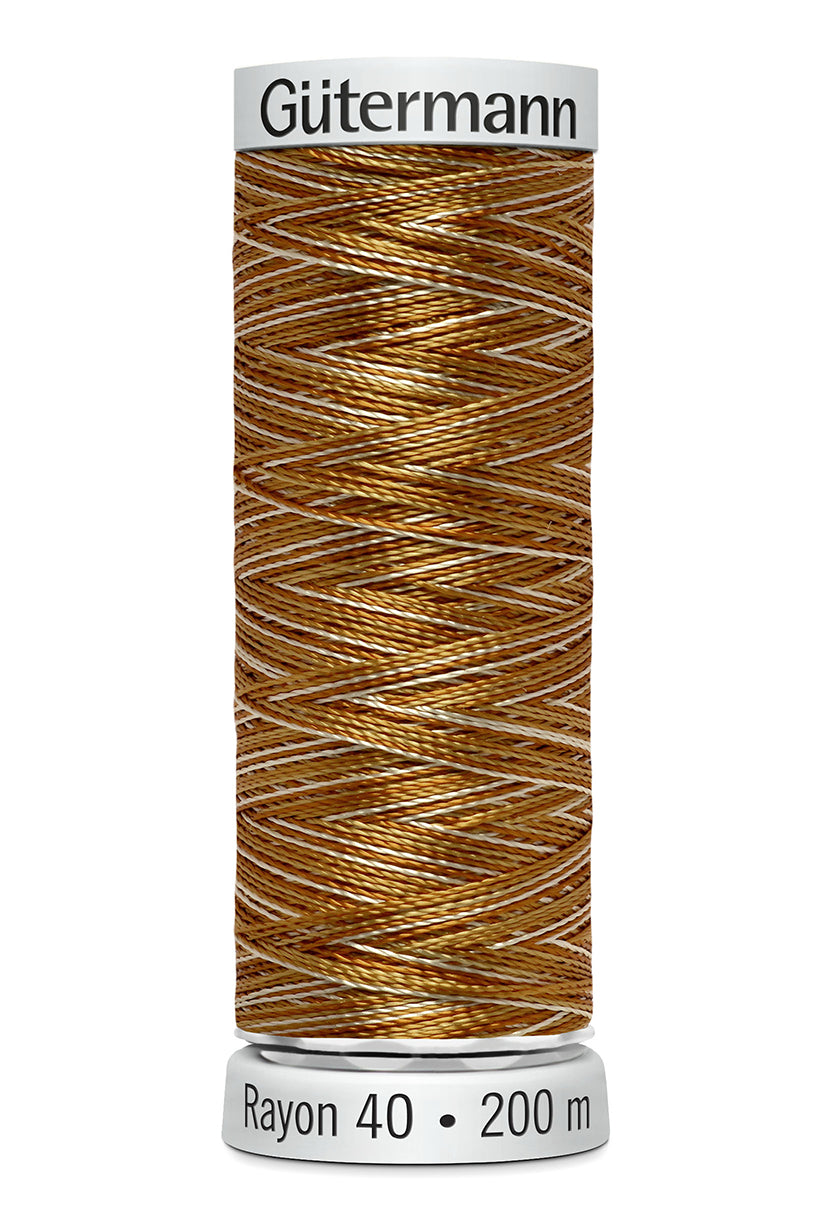 Gütermann SULKY Rayon 40 200 m – 2119 Gyldenbrun multicolor