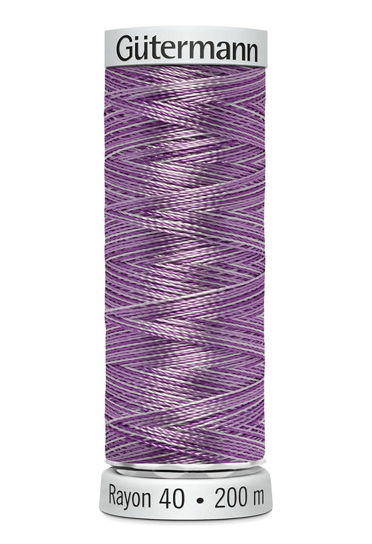 Gütermann SULKY Rayon 40 200 m – 2121 Lilla multicolor