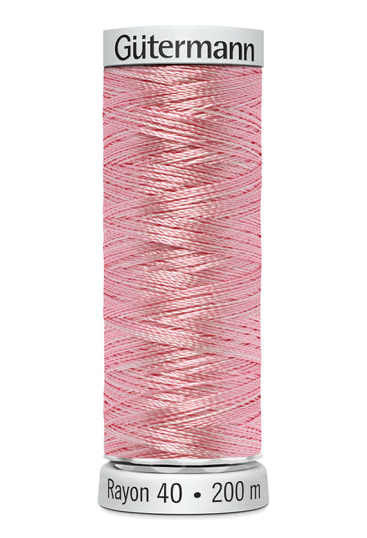 Gütermann SULKY Rayon 40 200 m – 2122 Rosa multicolor