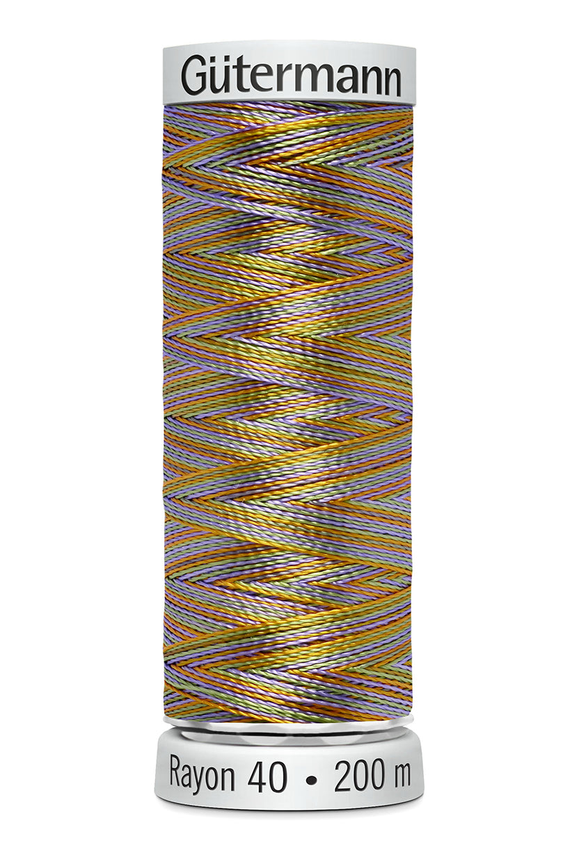 Gütermann SULKY Rayon 40 200 m – 2243 Støvet regnbue multicolor
