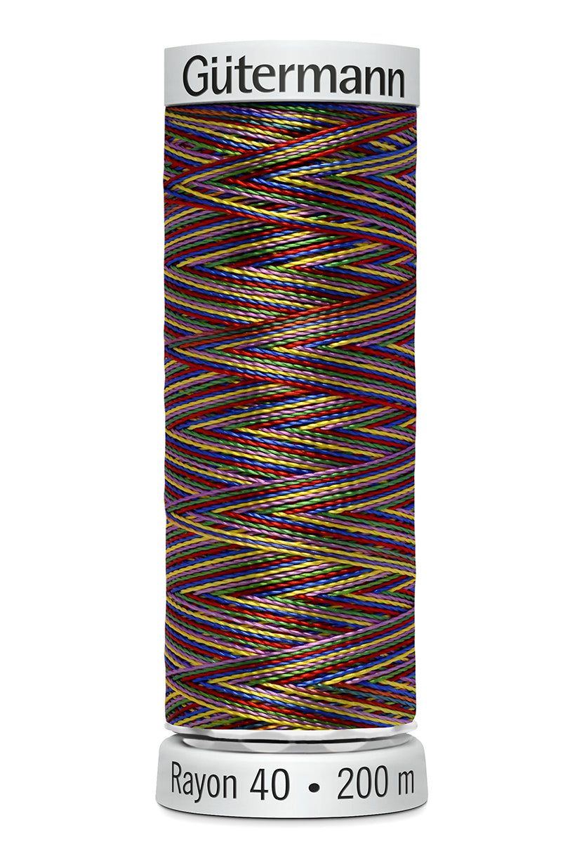 Gütermann SULKY Rayon 40 200 m – 2247 Regnbue multicolor