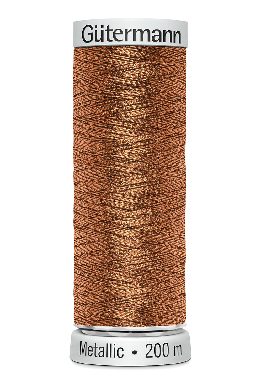 Gütermann SULKY Metallic, 200 m, farve 7011 – Kobber