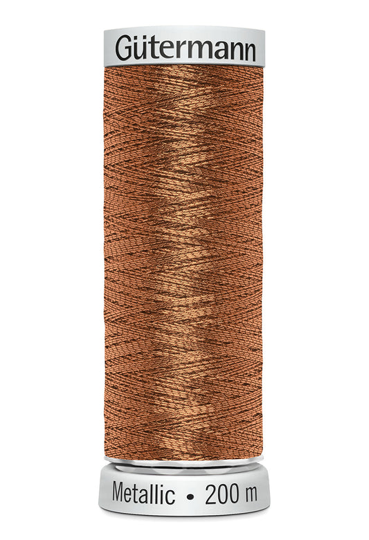 Gütermann SULKY Metallic, 200 m, farve 7011 – Kobber