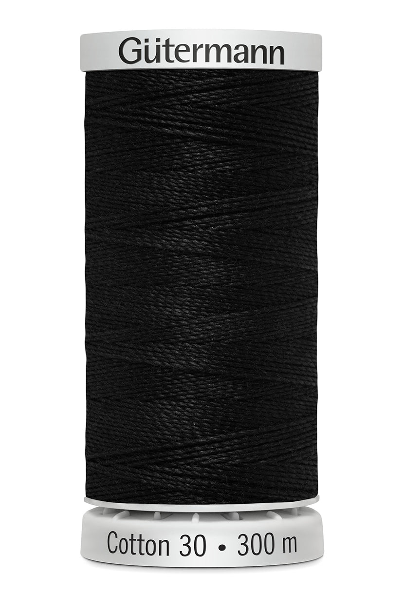 Gütermann SULKY Cotton 30, 300 m, farve 1005 – Sort