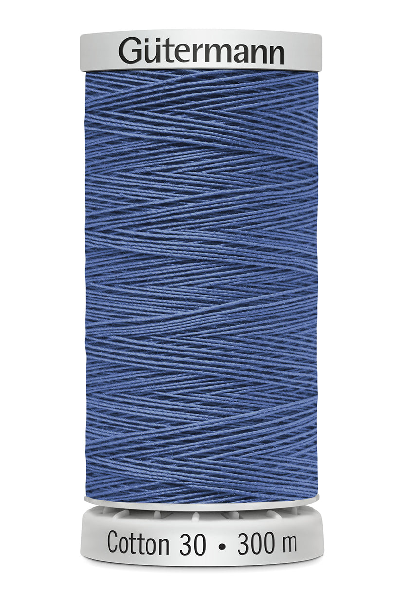 Gütermann SULKY Cotton 30, 300 m, farve 1198 – Blå