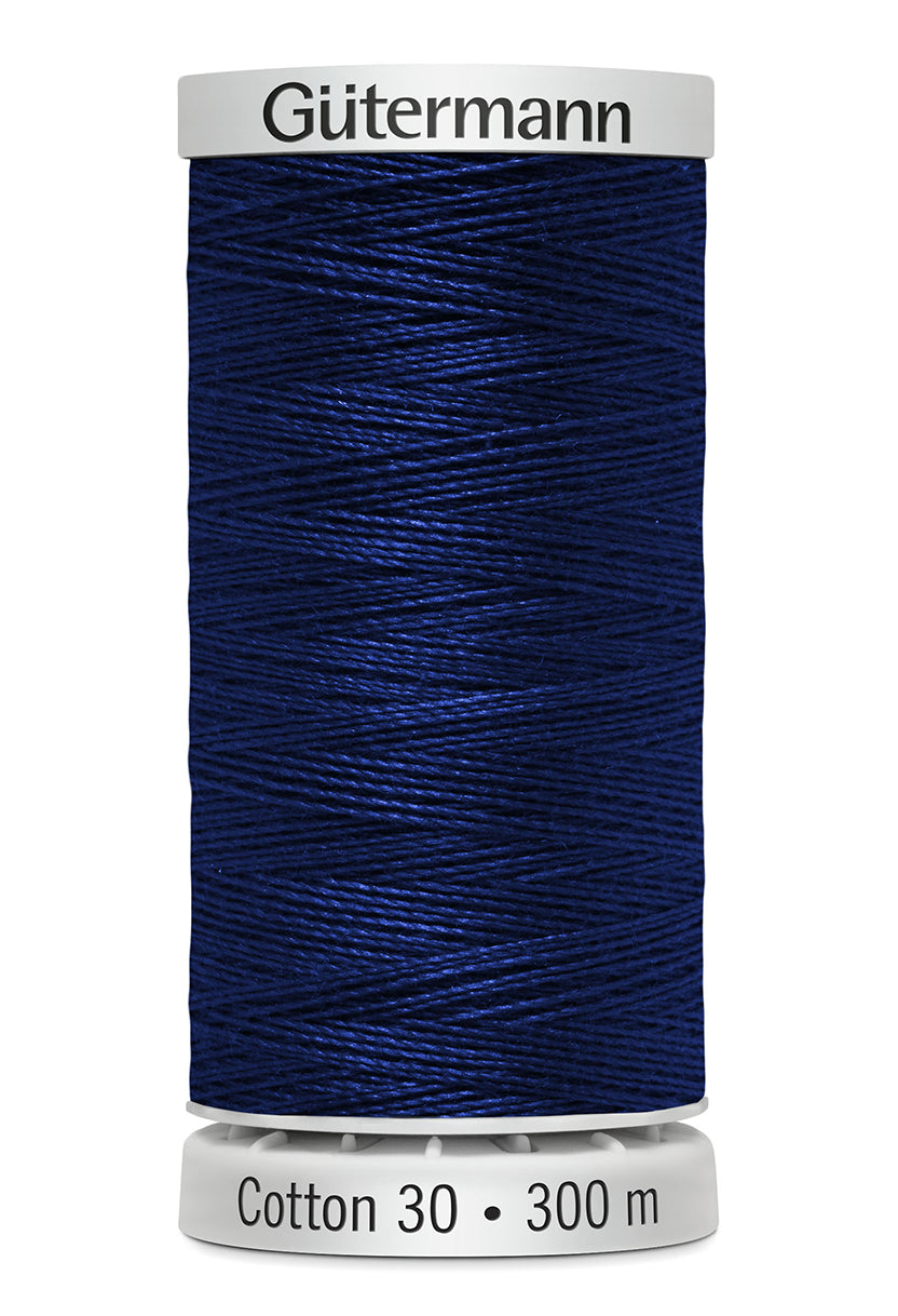 Gütermann SULKY Cotton 30, 300 m, farve 1199 – Mørkeblå