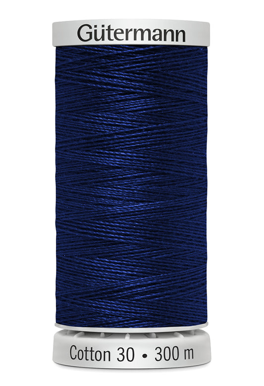 Gütermann SULKY Cotton 30, 300 m, farve 1199 – Mørkeblå