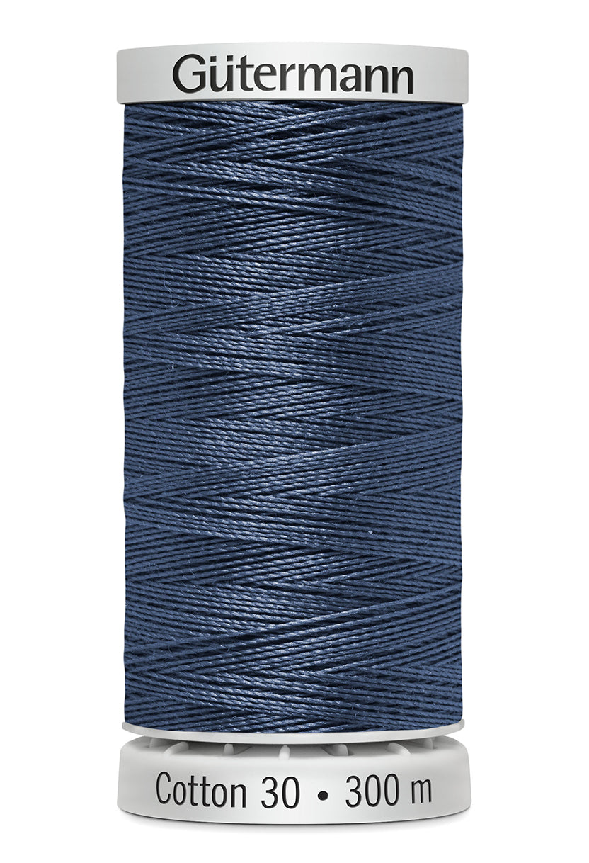 Gütermann SULKY Cotton 30, 300 m, farve 1283 – Denimblå