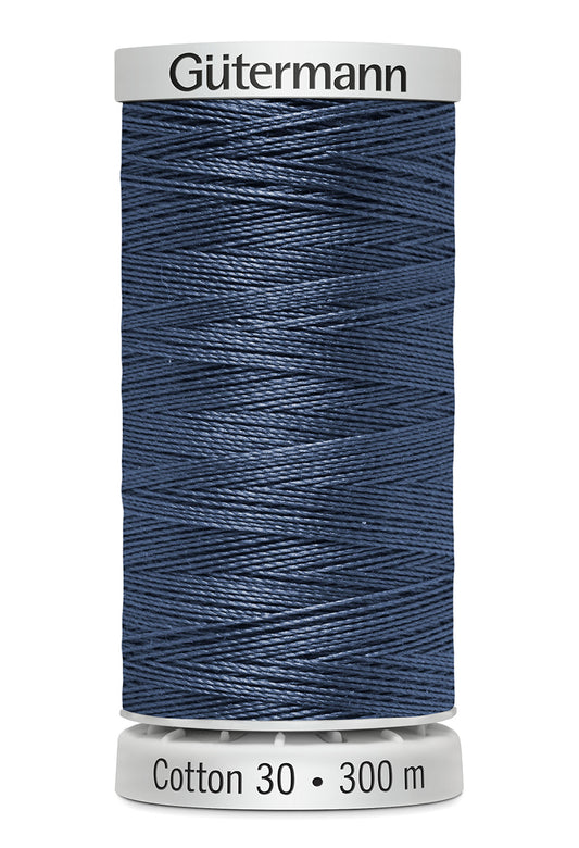 Gütermann SULKY Cotton 30, 300 m, farve 1283 – Denimblå