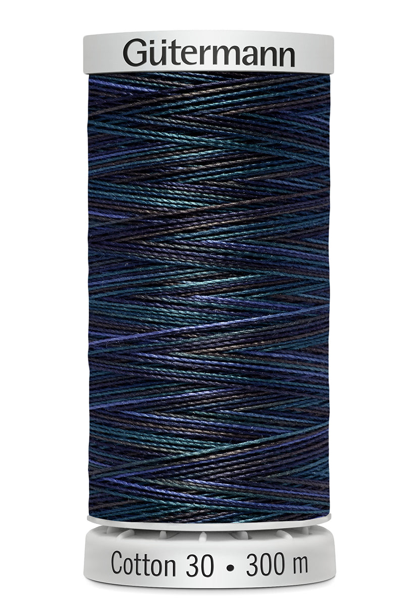 Gütermann SULKY Cotton 30, 300 m, farve 4022 – Marineblå multicolor