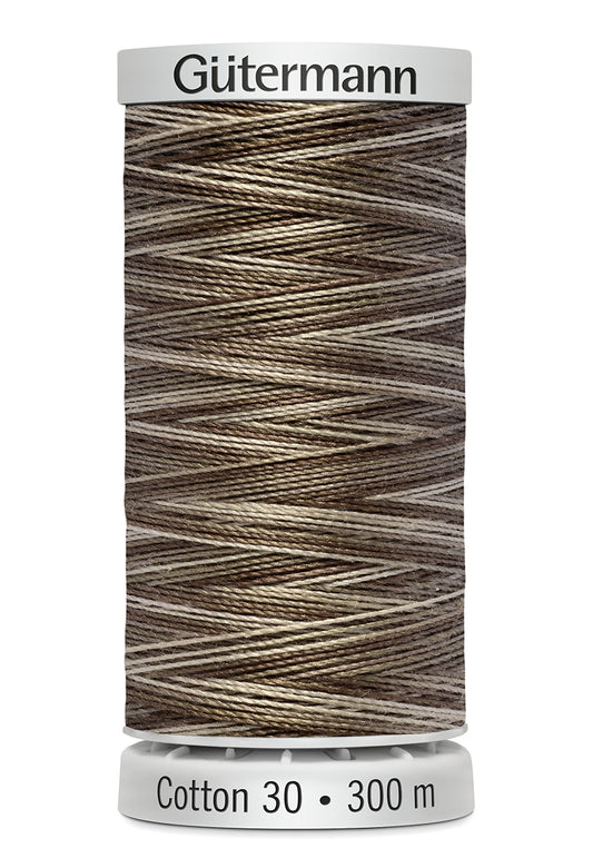 Gütermann SULKY Cotton 30, 300 m, farve 4036 – Beige/brun multicolor