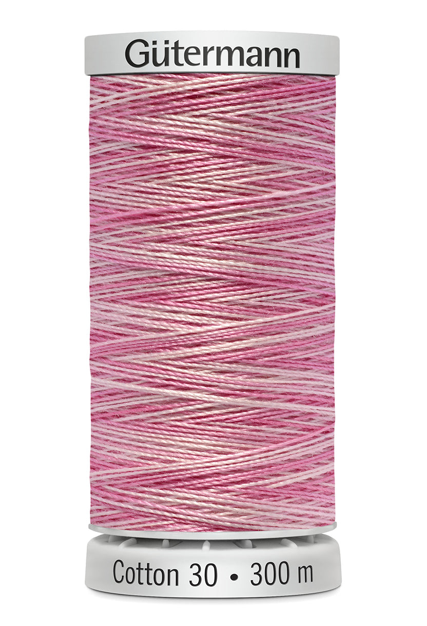 Gütermann SULKY Cotton 30, 300 m, farve 4046 – Rosa multicolor