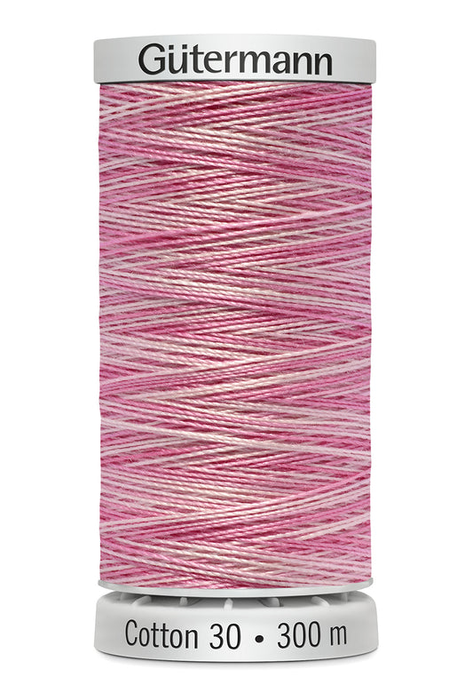 Gütermann SULKY Cotton 30, 300 m, farve 4046 – Rosa multicolor