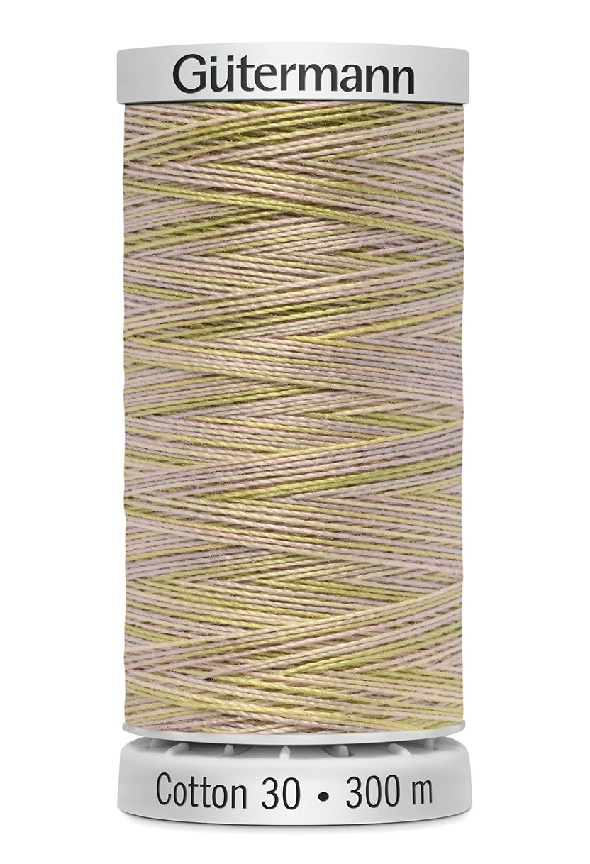 Gütermann SULKY Cotton 30, 300 m, farve 4048 – Creme/lilla multicolor