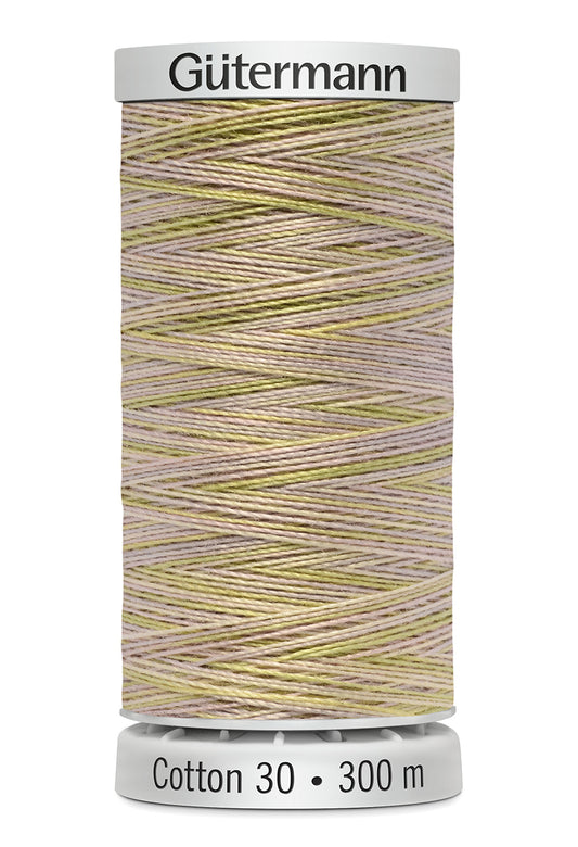 Gütermann SULKY Cotton 30, 300 m, farve 4048 – Creme/lilla multicolor