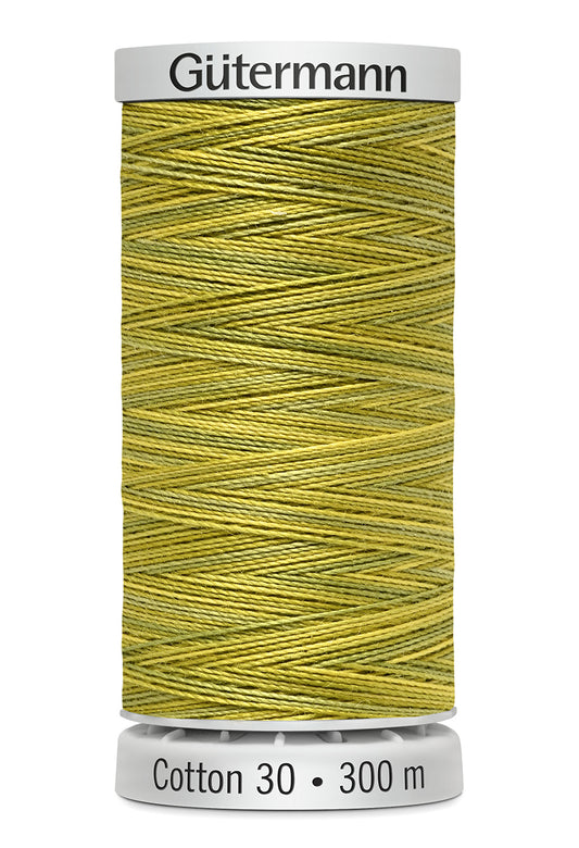 Gütermann SULKY Cotton 30, 300 m, farve 4052 – Limegrøn multicolor