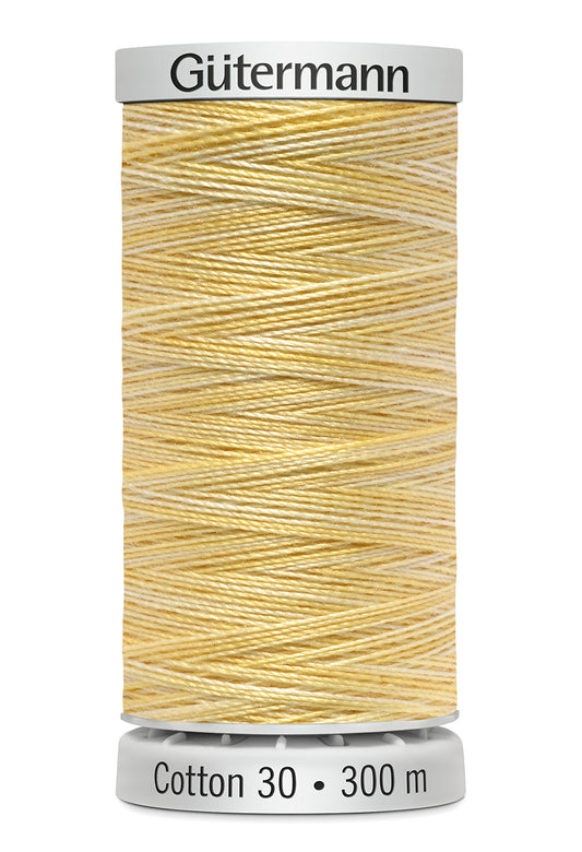 Gütermann SULKY Cotton 30, 300 m, farve 4058 – Lysegul multicolor