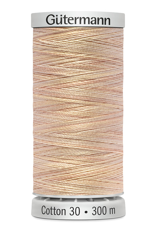 Gütermann SULKY Cotton 30, 300 m, farve 4062 – Lys beige multicolor