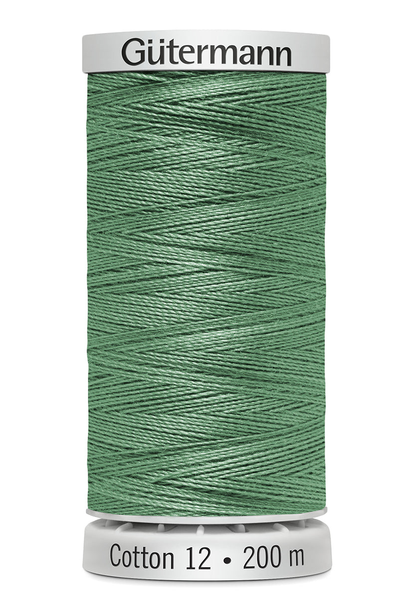 Gütermann SULKY Cotton 12, 200 m, farve 580 – Grøn