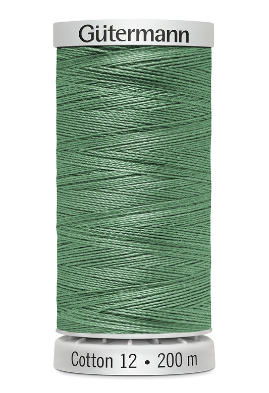 Gütermann SULKY Cotton 12, 200 m, farve 580 – Grøn