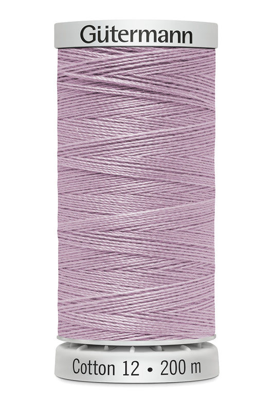 Gütermann SULKY Cotton 12, 200 m, farve 1031 – Lys lilla