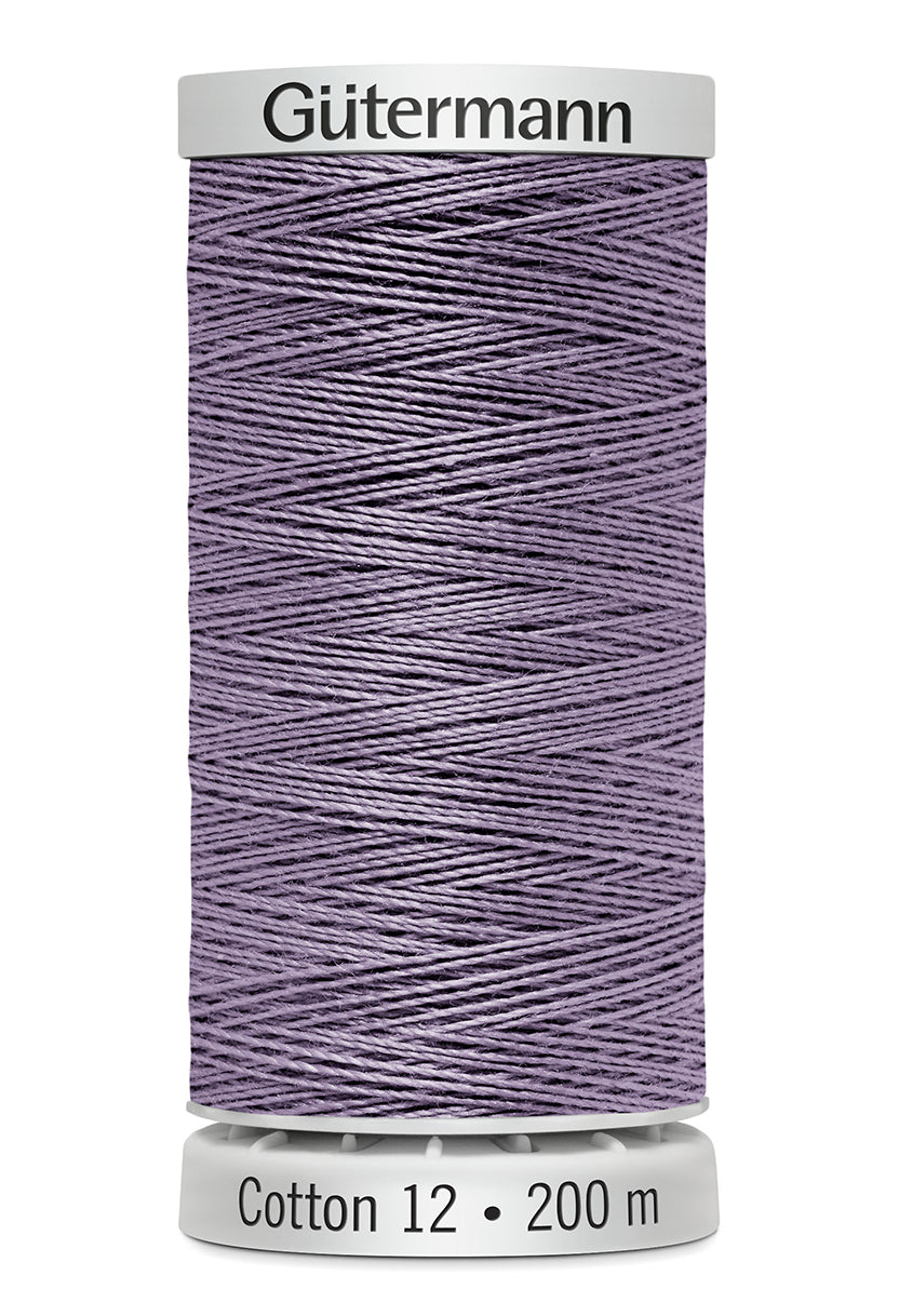 Gütermann SULKY Cotton 12, 200 m, farve 1032 – Grålilla