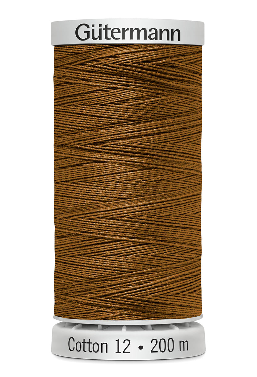 Gütermann SULKY Cotton 12, 200 m, farve 1056 – Brun