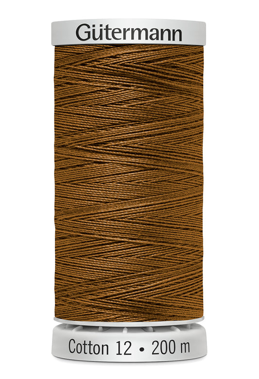 Gütermann SULKY Cotton 12, 200 m, farve 1056 – Brun
