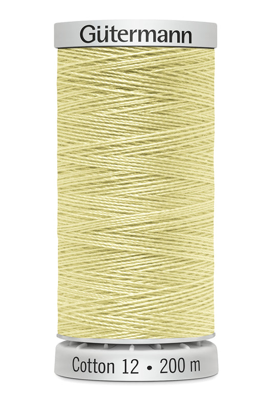 Gütermann SULKY Cotton 12, 200 m, farve 1061 – Lysegul